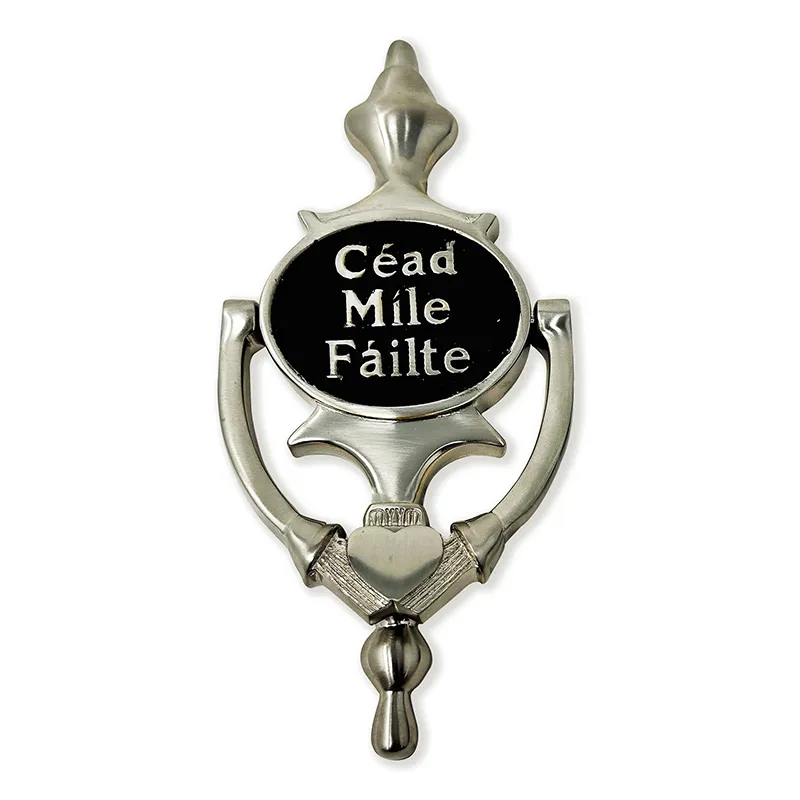 D91221 Irish Georgian Welcome Style Door Knocker BLACK SATIN Gaelsong