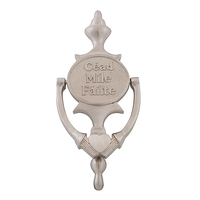 D91221 Irish Georgian Welcome Style Door Knocker SATIN NICKEL Gaelsong
