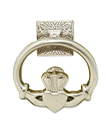 Polished Brass Claddagh Door Knocker  view 4