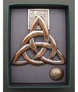 Irish Trinity Knot Door Knocker - Antique Copper Polish