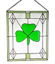 Irish Shamrock Gothic Stained Glass view 1