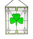 Irish Shamrock Gothic Stained Glass view 2