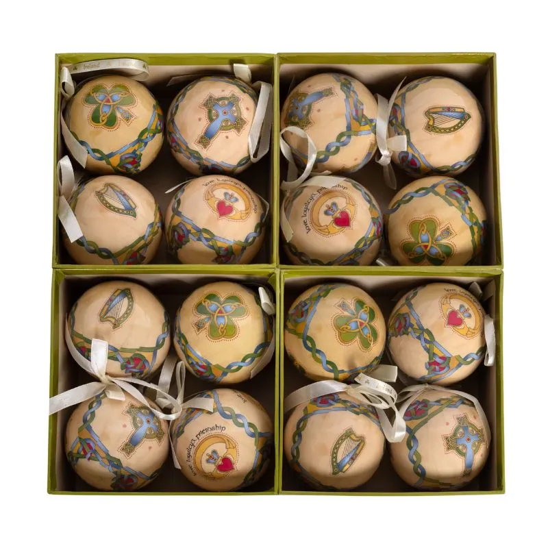 Irish Weave Christmas Bauble Set of 16 Gaelsong