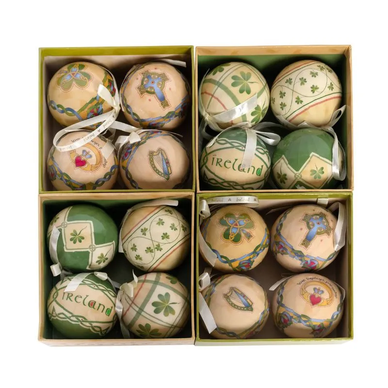 Irish Weave Christmas Bauble Set