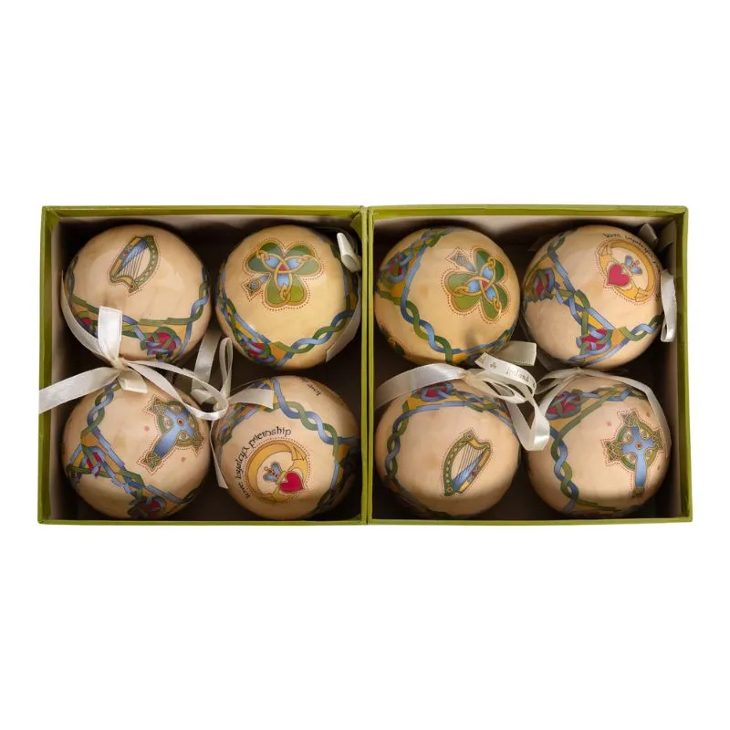 Irish Weave Christmas Bauble Set of 8 Gaelsong