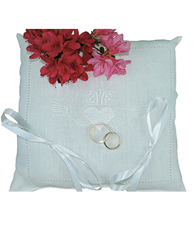 Irish Linen Claddagh Wedding Ring Cushion