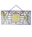 Antique Celtic Knot Stained Glass Window