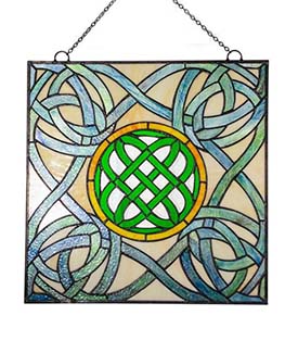 Square Celtic Shield Knot Window
