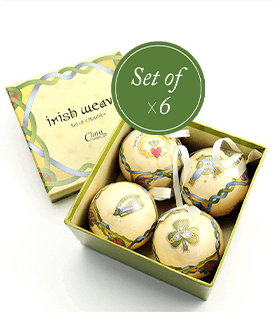 Irish Christmas Wedding Favor Bauble Set of 6 Boxes