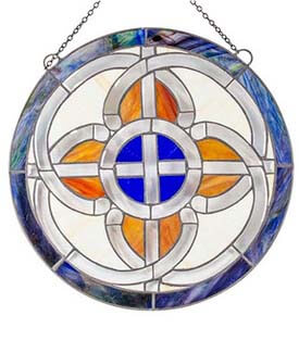 Stained Glass Ailm Celtic Panel