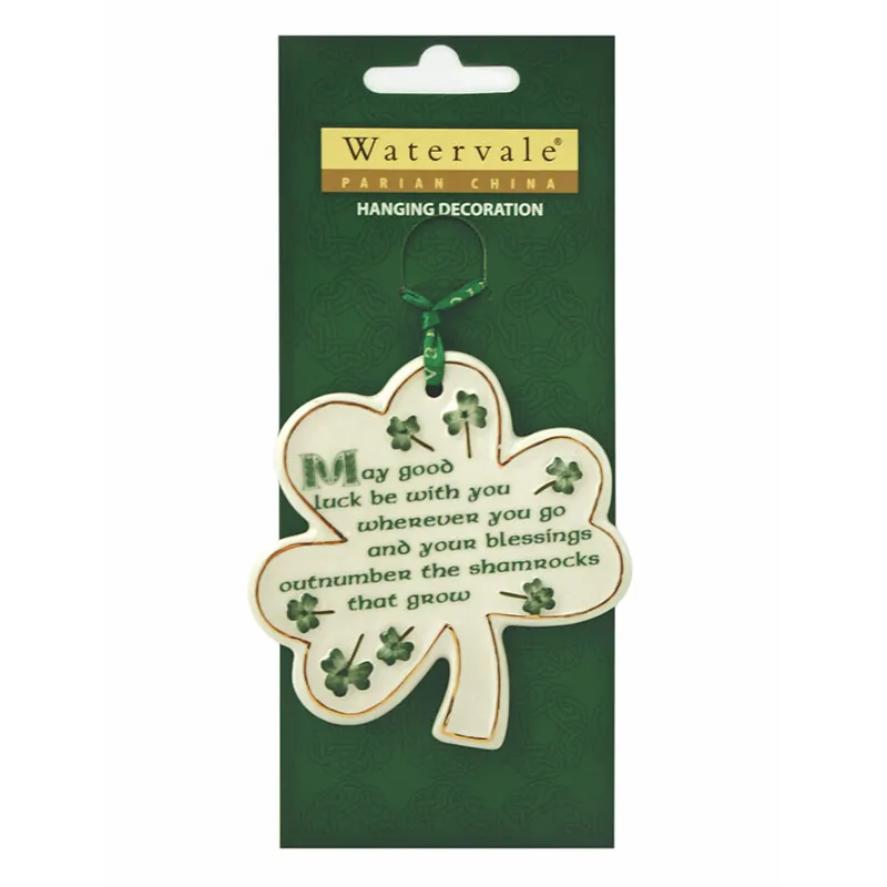 Irish Shamrock Blessing Ornament
