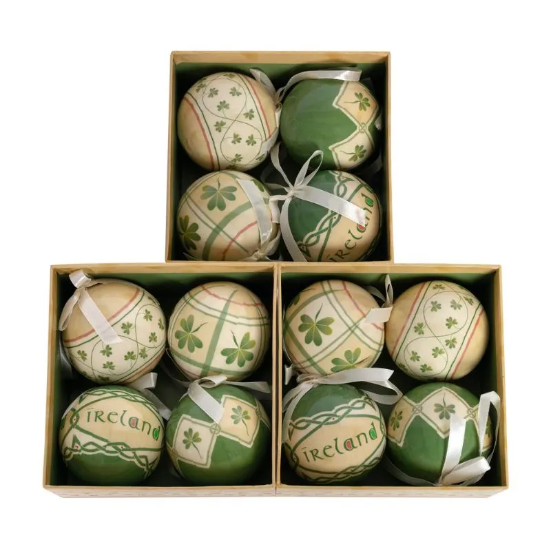 D91307 Handpainted Ireland Christmas Bauble Set of 12  Gaelsong