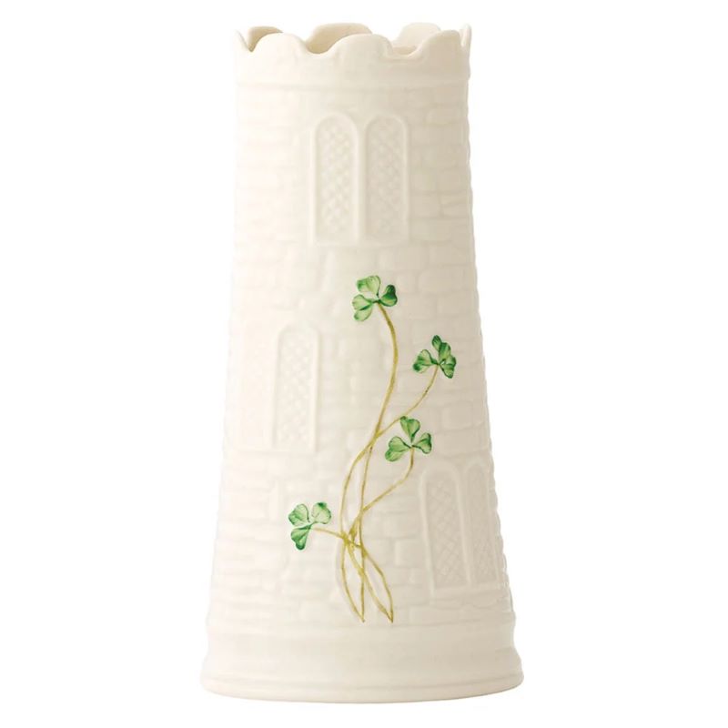 Hand-Painted Irish Pottery Castle Flower Vase Hand-Painted Irish Pottery Castle Flower Vase