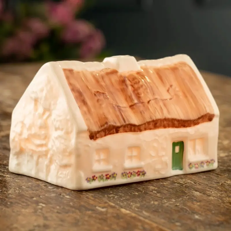 Hand-Painted Porcelain Quiet Man Cottage Figurine