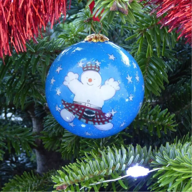 Hand Painted Glass Scotland Themed Bauble Hand Painted Glass Scotland Themed Bauble
