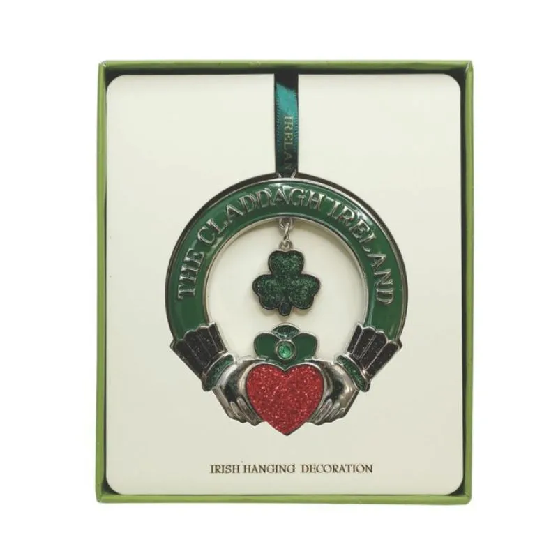 D91343 Metal Irish Designed Hanging Christmas Decoration Claddagh  Gaelsong