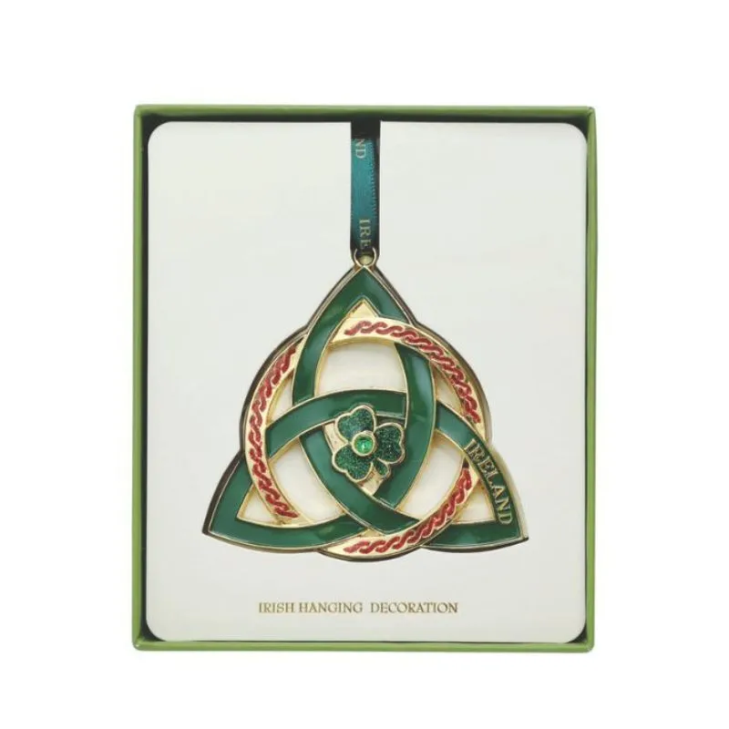 D91343 Metal Irish Designed Hanging Christmas Decoration Trinity Knot Gaelsong