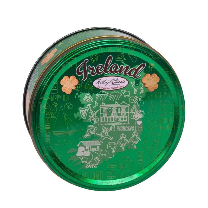 F10089 Traditional Pure Butter Irish Shortbread Cookies Ireland Map Gaelsong