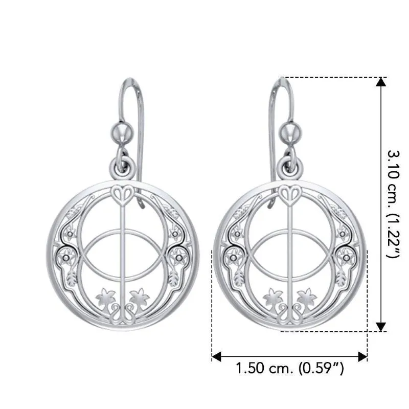 J10188S Chalice Well Earrings Measurement Gaelsong