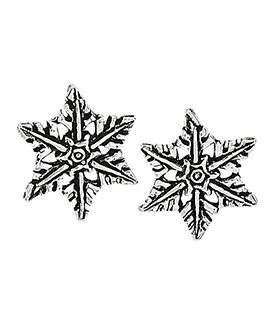 Silver Snowflake Stud Earrings