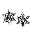 Silver Snowflake Stud Earrings