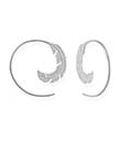 Feather Spiral Hoop Earrings