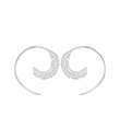 Feather Spiral Hoop Earrings