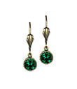 Enchanted Crystal Earrings Green 1 Swarovski Crystals and Detailed Brass Filigree Gaelsong