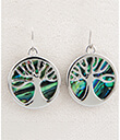 Celtic Tree of Life Abalone Earrings