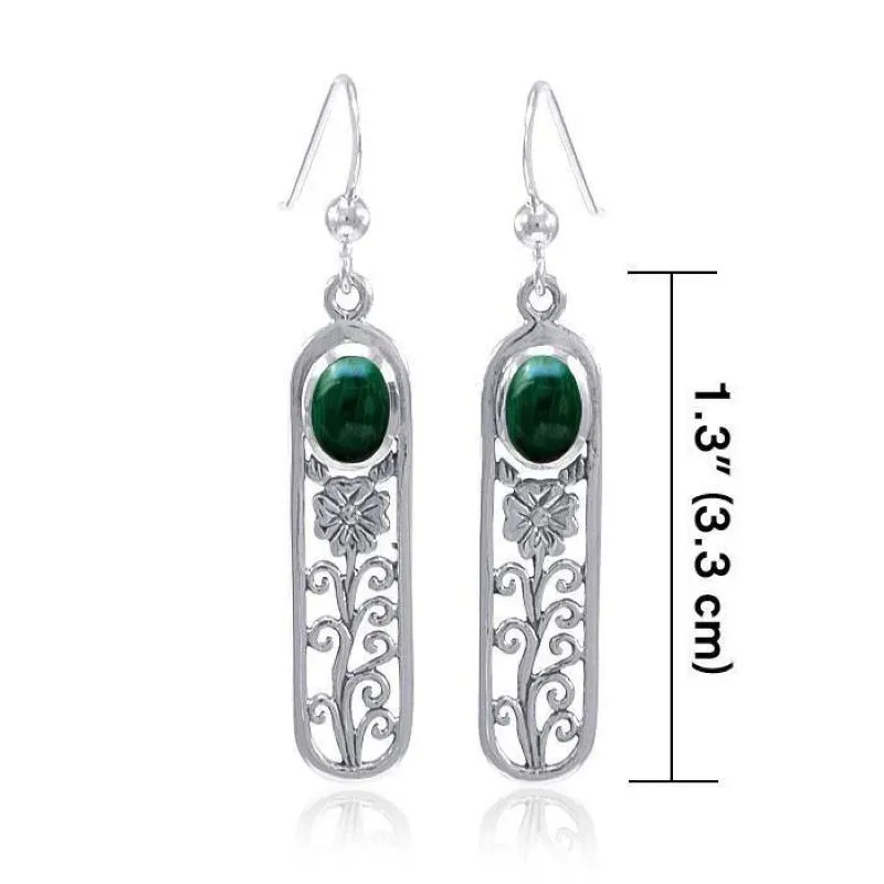 J13737S Irish Rose Gemstone Earrings Measure Gaelsong
