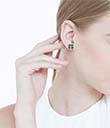Emerald Four Leaf Clover Earrings  view 4
