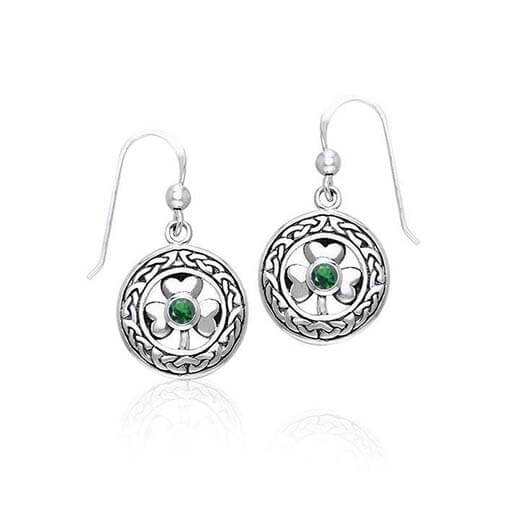 Lucky Celtic Knot Shamrock Earrings