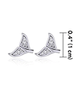Whale Tail Celtic Knot Post Earrings view 3