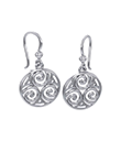 Celtic Single Spiral Silver Earrings view 2