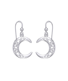 Guidance of the Crescent Moon Dangle Earrings