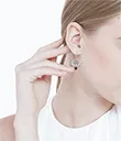 J13796 Scottish Sterling Silver Thistle Gemstone Earrings Lifestyle Gaelsong 