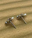 J13803 Charming Highland Cow Stud Earrings Back Side Gaelsong 