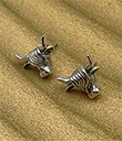 J13803 Scottish Miniature Highland Cow Stud Earrings Gaelsong 