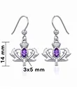 J13805 Sterling Silver Thistle Earrings Measure Gaelsong 