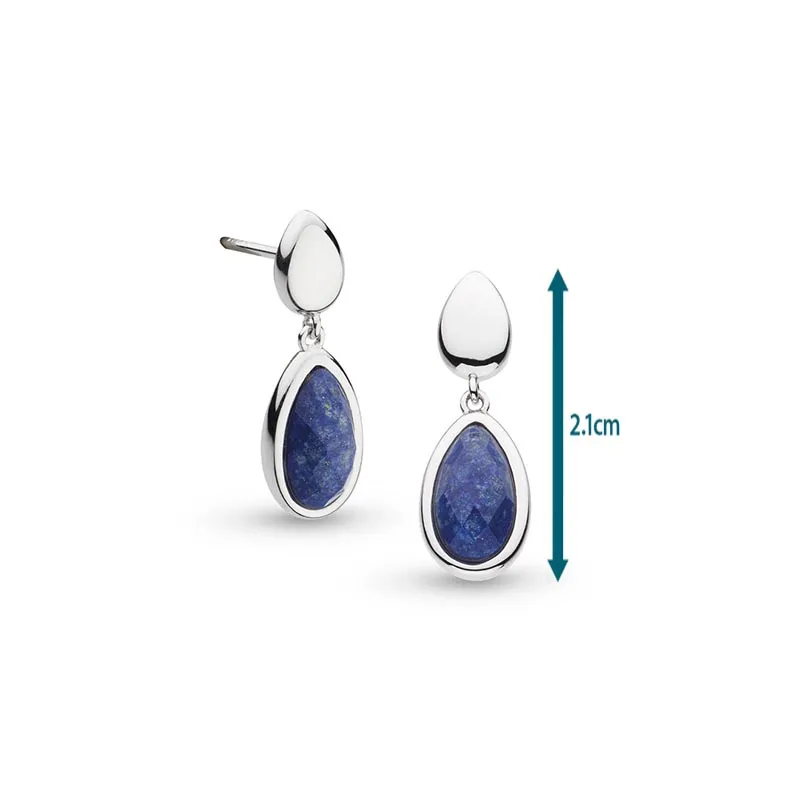 J13829 Celtic Sea Drop Earrings with Lapis Lazuli Measure Gaelsong