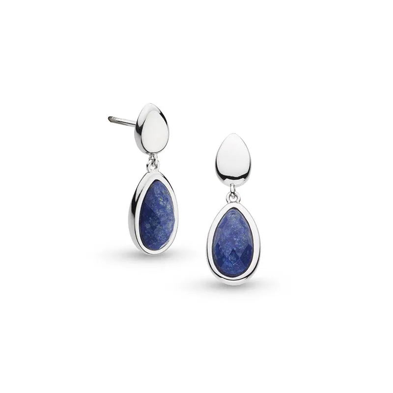 J13829 Celtic Sea Drop Earrings with Lapis Lazuli Studio Gaelsong