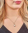 Silver and Pearl Essence Pendant Lifestyle Gaelsong