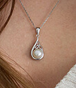 Silver and Pearl Essence Pendant Lifestyle Gaelsong
