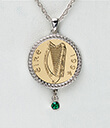 Lucky Irish Penny Birthstone Pendant May Gaelsong