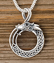 Viking Dragon Pendant Made of Oxidized Sterling Silver Lifestyle Gaelsong