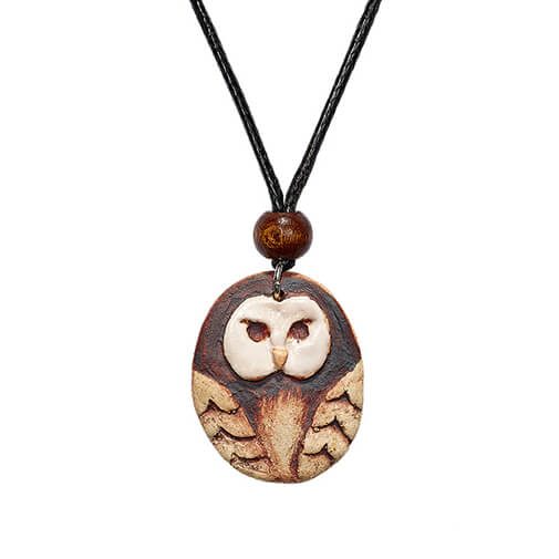 Ceramic Owl Pendant