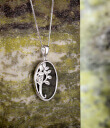 Tree of Life Connemara Marble Pendant - Oval Lifestyle 2 Gaelsong