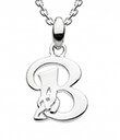 Celtic Initials Pendant Decorated With a Flourish of Knotwork Made of Sterling Silver Letter B Gaelsong