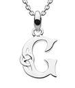 Celtic Initials Pendant Decorated With a Flourish of Knotwork Made of Sterling Silver Letter G Gaelsong