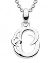 Celtic Initials Pendant Decorated With a Flourish of Knotwork Made of Sterling Silver Letter O Gaelsong